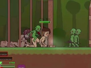 Captivity &vert; stadium 3 &vert; naken kvinnlig survivor fights henne sätt genom hård upp goblins men fails och blir körd hård svälj liters av sperma &vert; hentai spel gameplay p3