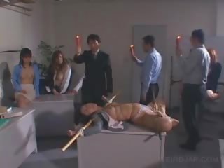 Japon flört video sperm değiştirme sauna ile extraordinary balmumu damladı üzerinde onu vücut